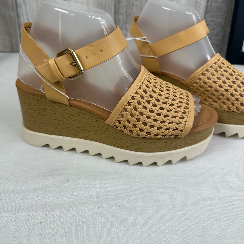 Target Tan Woven Wedge Sandals - Picture 4 of 6